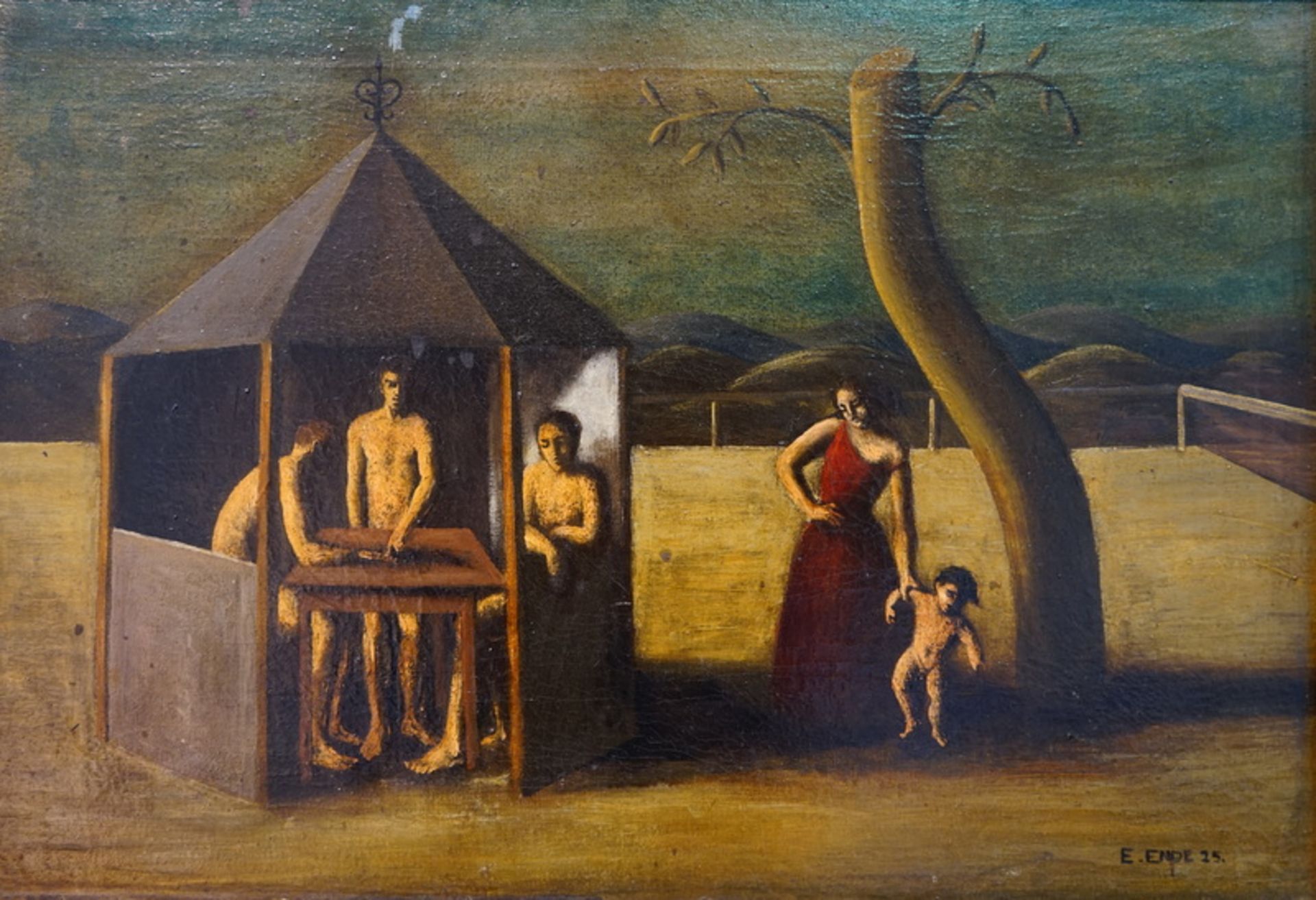 Ende, Edgar: Surrealistische Landschaft, datiert 1925