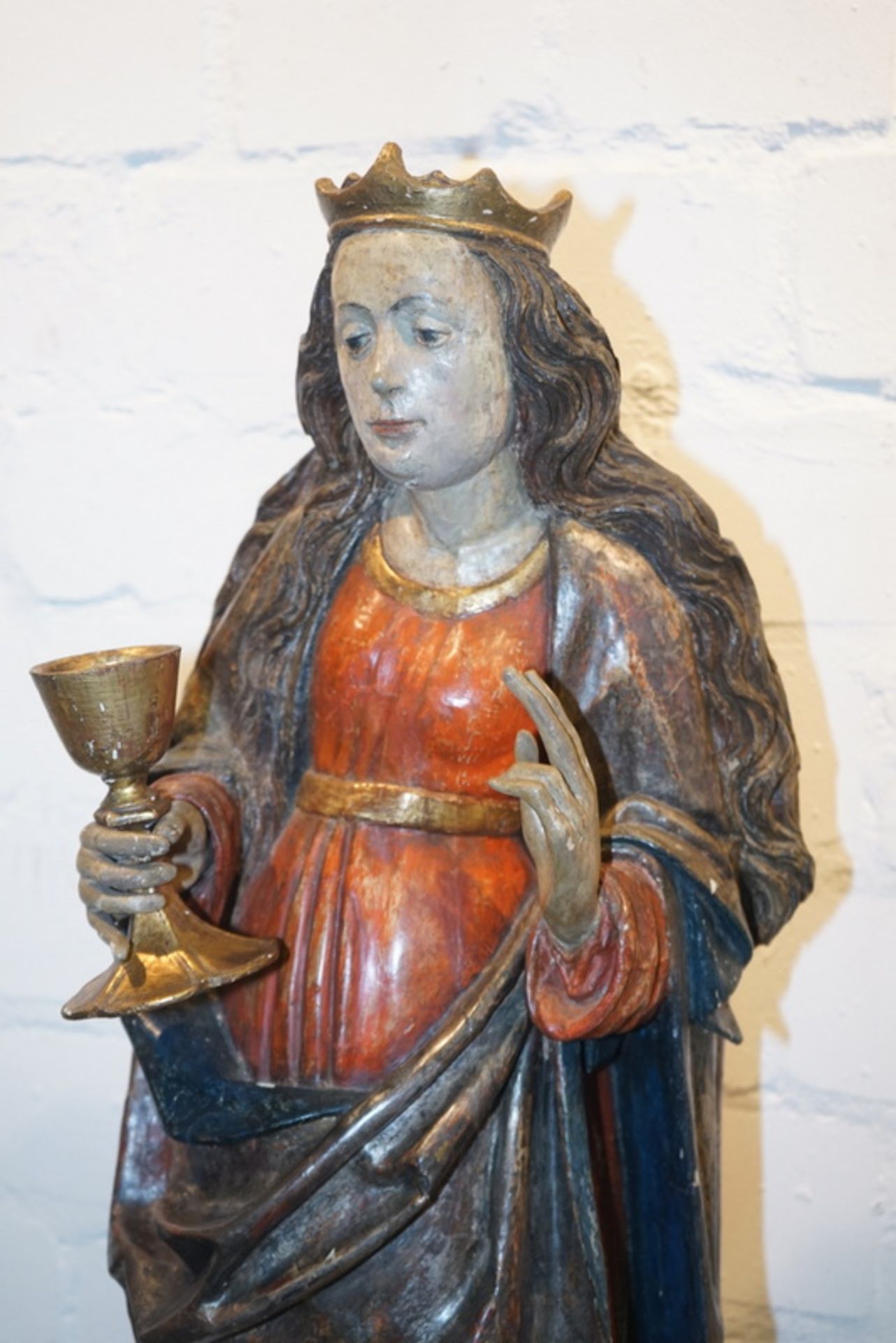Heilige Barbara, alpenländisch, um 1520-1550 - Bild 3 aus 5