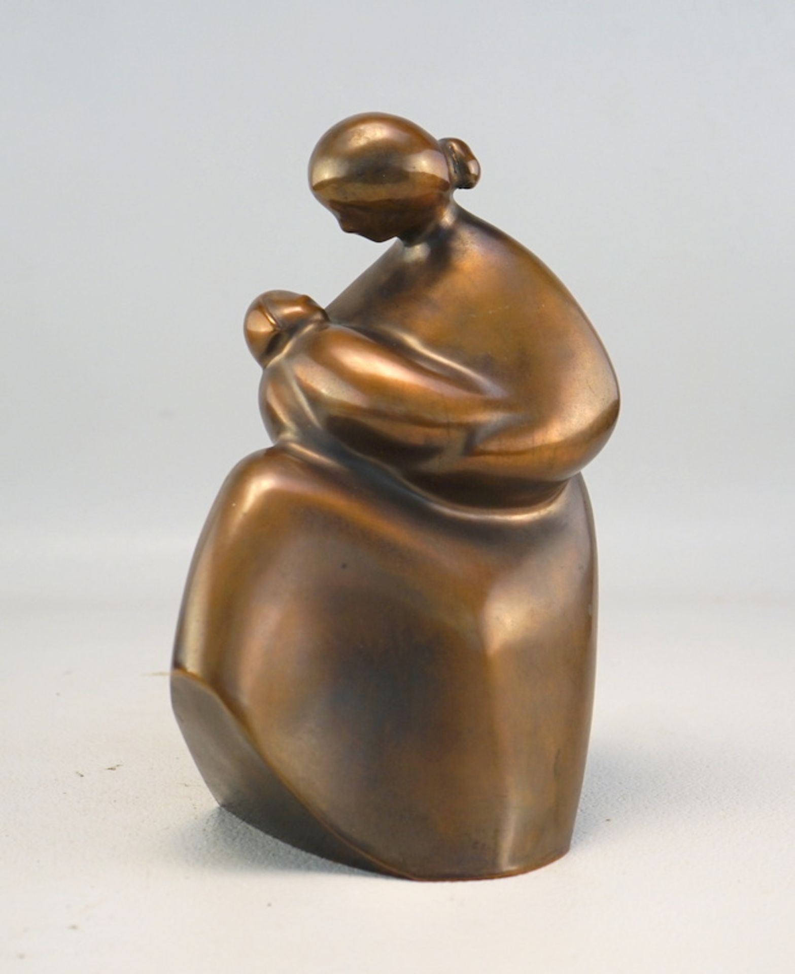 Macias, Francisco González: "Maternity", Mutter und Kind, Bronze, 1981