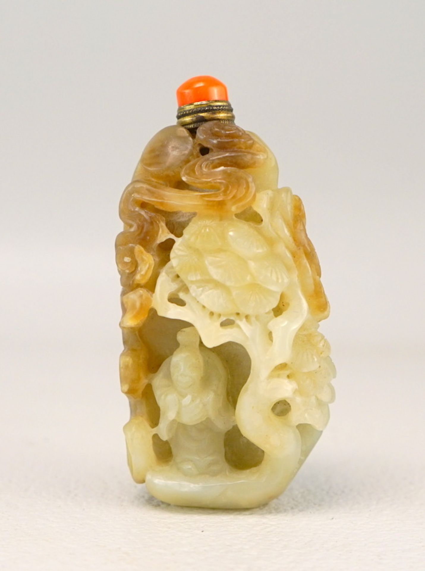 Große Snuff Bottle, Jade, China späte Qing-Dynastie