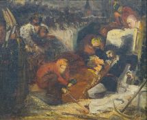 Daumier, Honorè (Umfeld): "Hamlet und Laertes am Grabe der Ophelia"