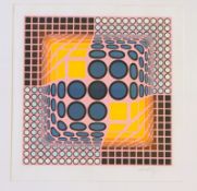 Vasarely, Viktor: "Jenge Um", ca. 1980