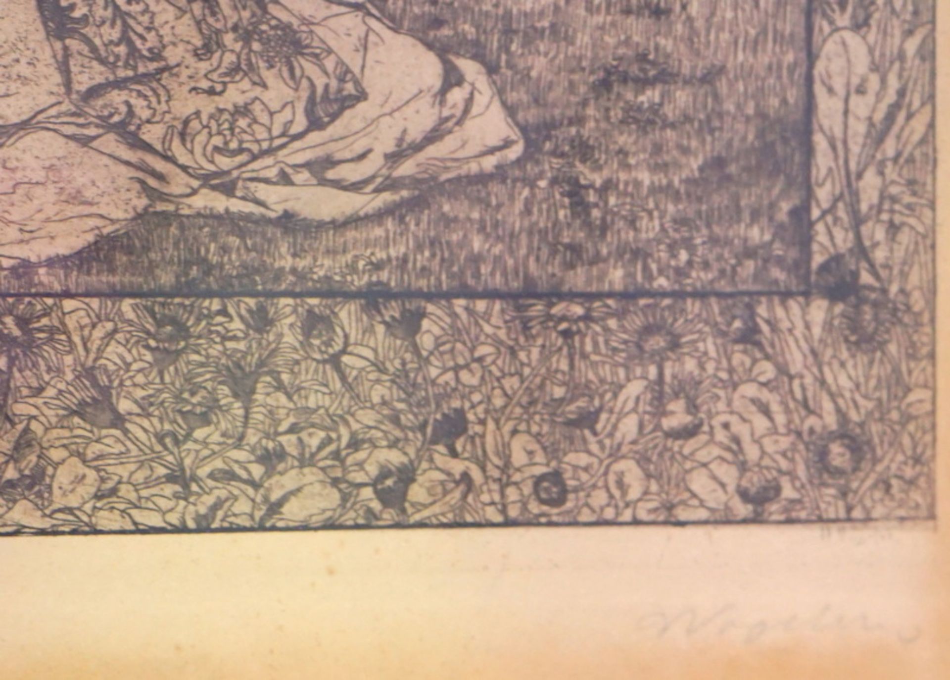 Vogler, Heinrich: "Frühling" Radierung von 1896 - Bild 2 aus 3