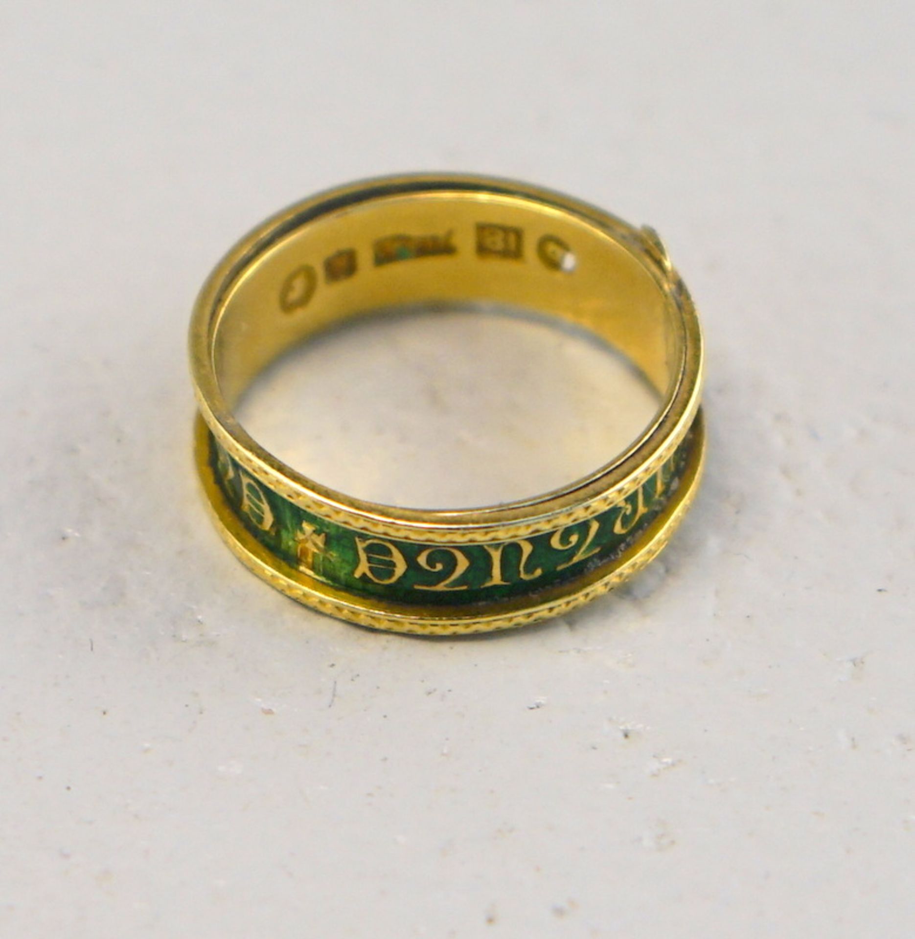 Freimaurer Ring der Royal Order of Scotland, 18k Gold mit Email - Image 3 of 3