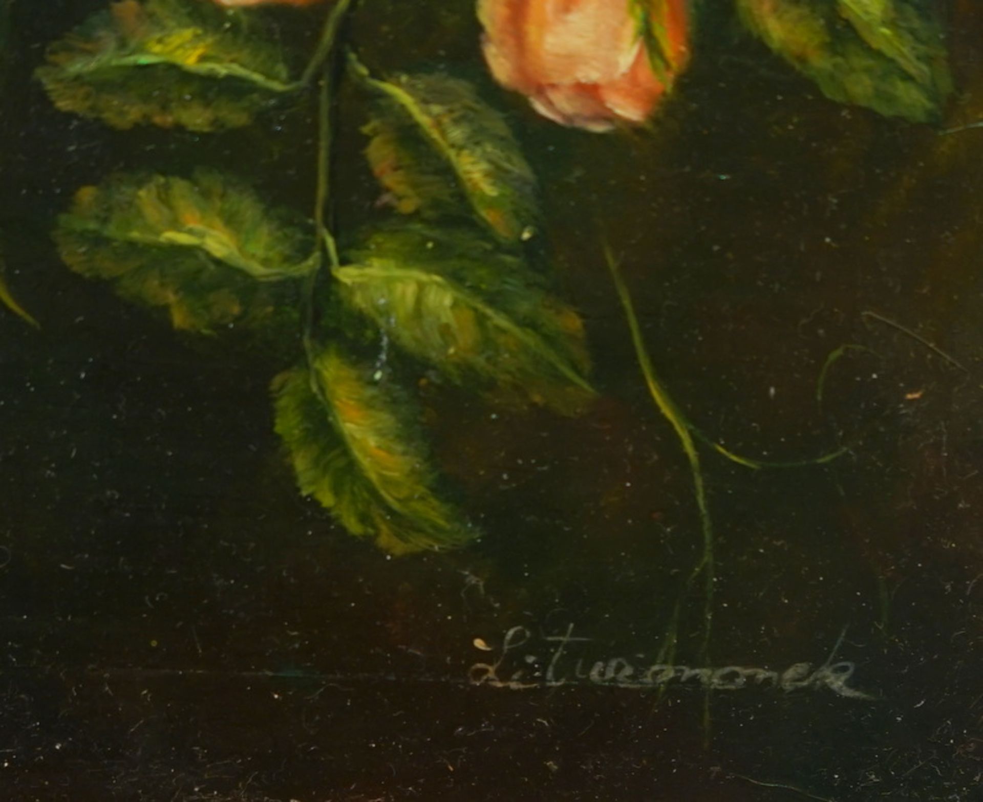 Litwin, Margarete: Blumenstillleben mit Rosen - Bild 3 aus 3