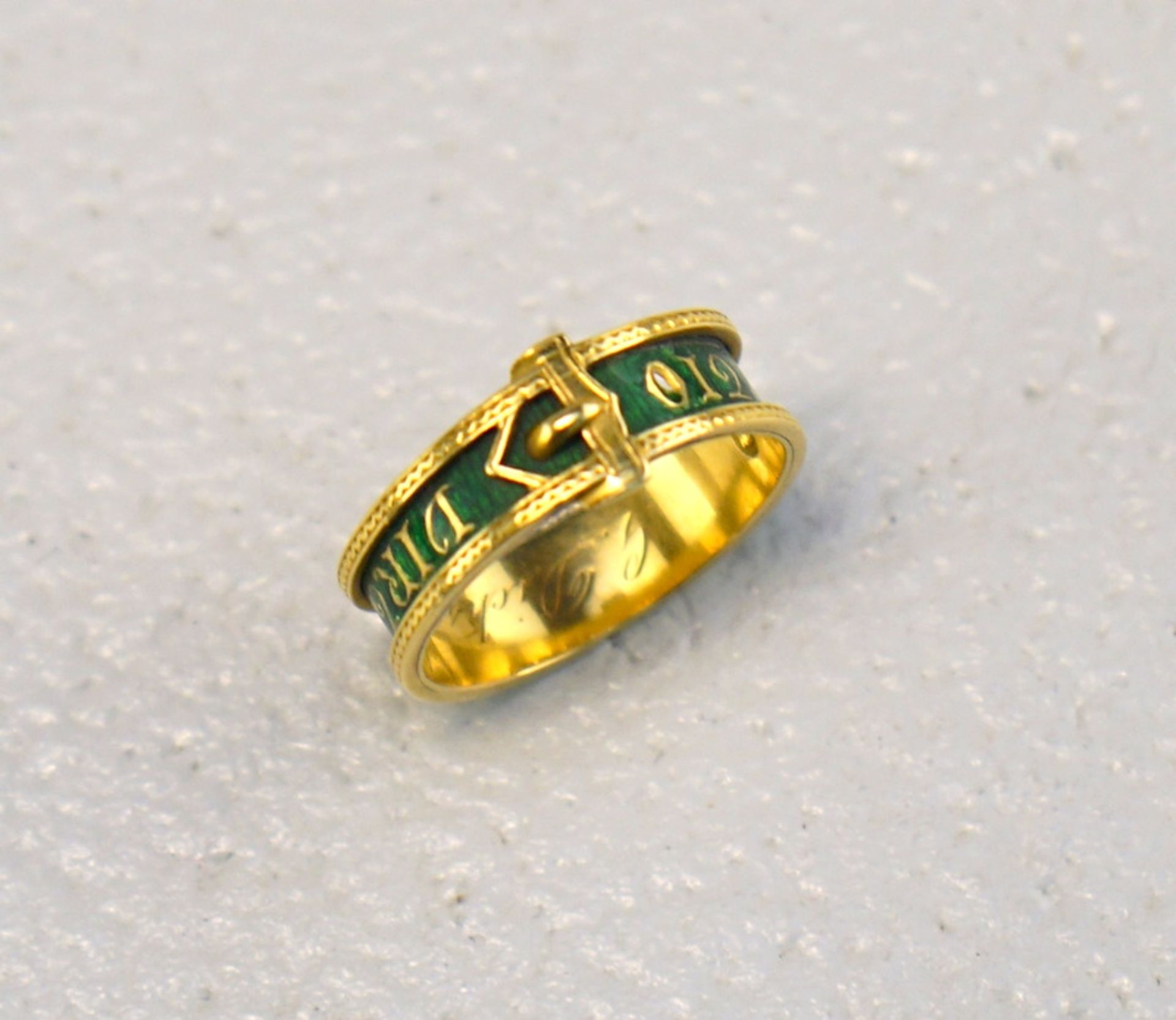 Freimaurer Ring der Royal Order of Scotland, 18k Gold mit Email - Image 2 of 3