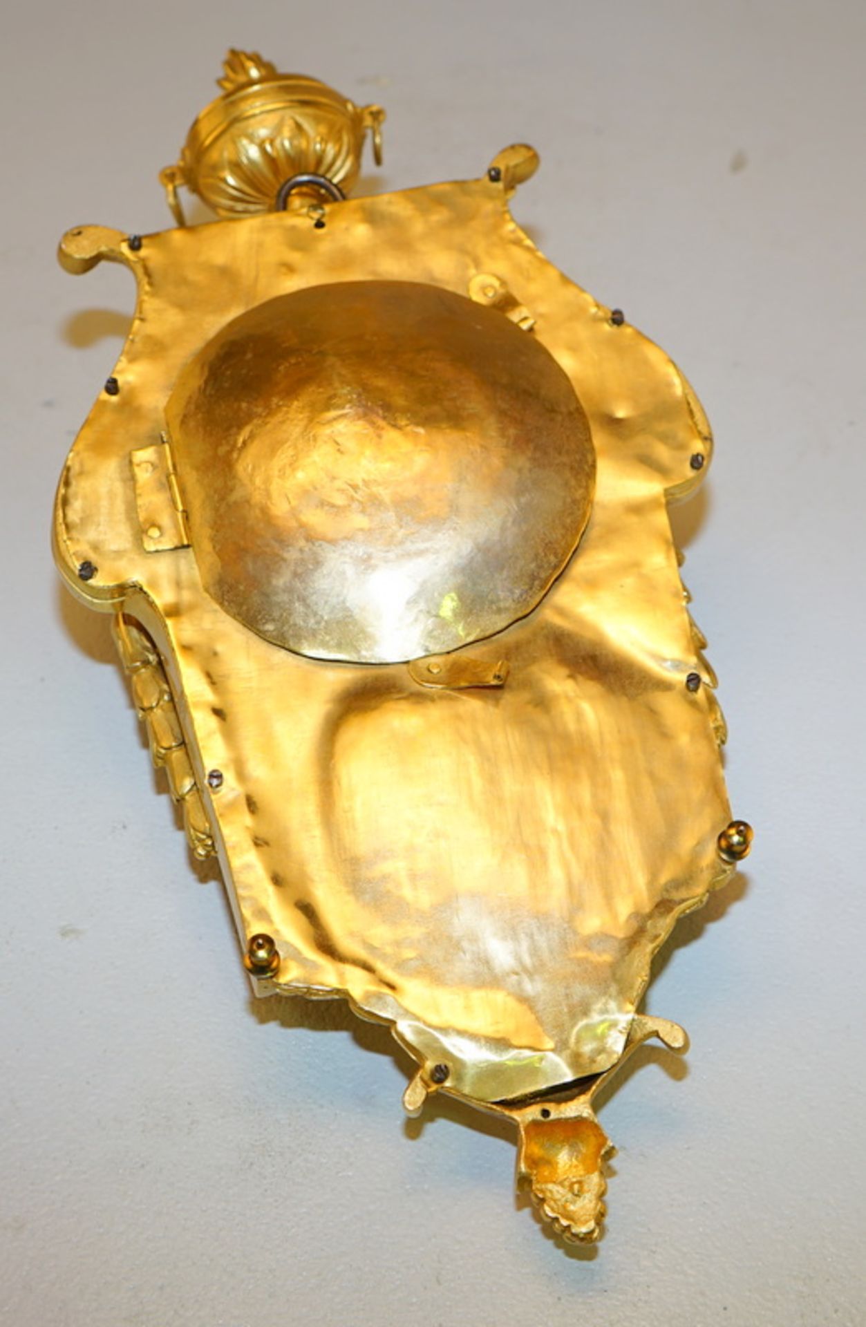 Kartelluhr, Bronze feuervergoldet 18. Jahrhundert - Bild 3 aus 4