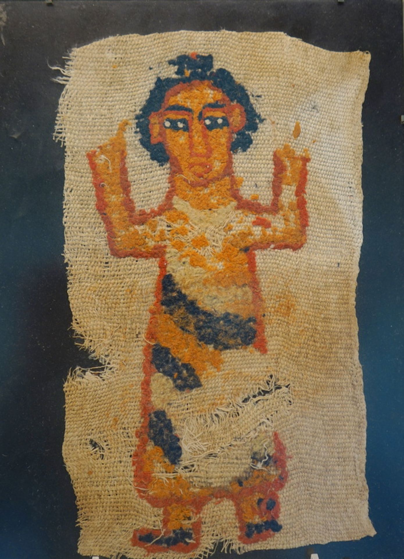 Ägyptischer Tunikastoff mit geknüpften Figuren, 2 Stck. - Bild 2 aus 2