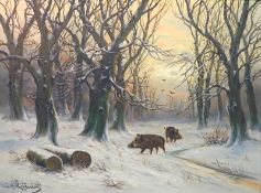 Heydendahl, J,F,: Wildschweine im Winter