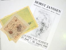 Janssen, Horst: Zwei Radierungen auf Japan, Landschaft und Abstaktion jew. 1984