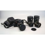 LeicaR4 Body Seriennummer 1607294 mit drei Leitzobjektiven