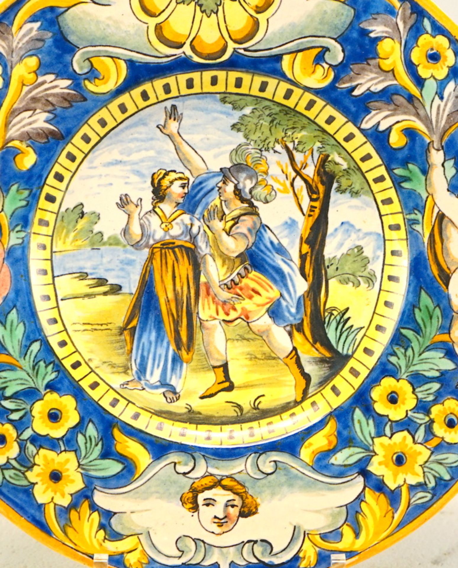 Majolika-Platte nach Renaissance-Vorbild, wohl Italien, 19.Jhd. - Bild 2 aus 3