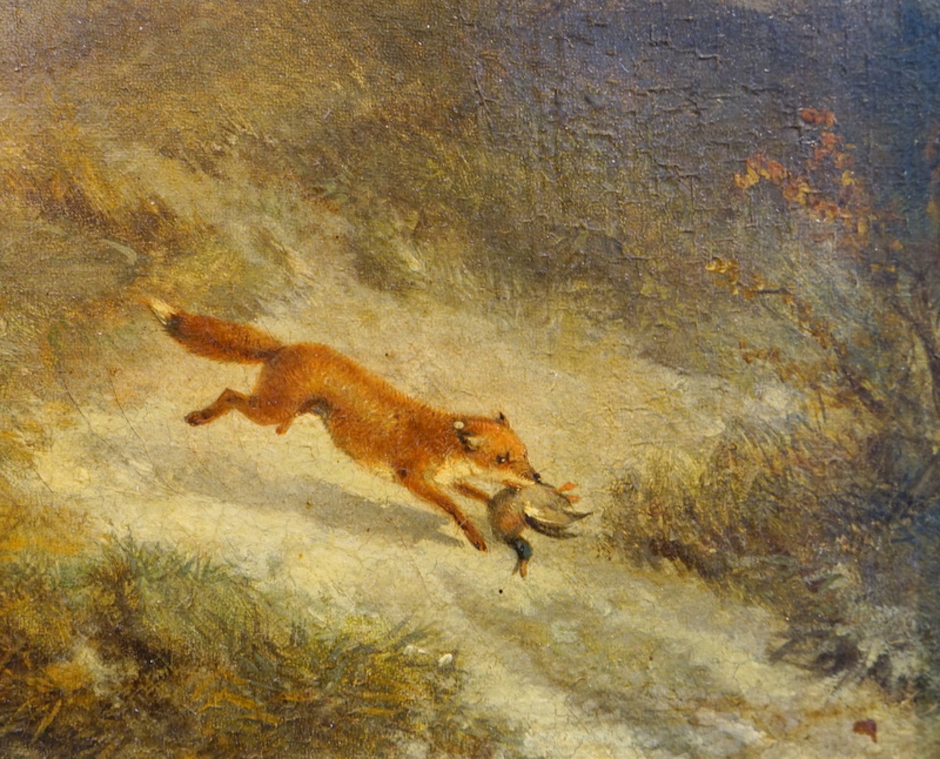 Ten Cate, Johan-Marie: Familie vertreibt einen mit einer Gans fliehenden Fuchs, 1864 - Bild 4 aus 7