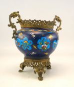 Cloisonné Cachepot Japan für den Europ. Markt, ca. 1880