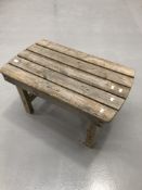 Low garden table, height 49cm width 88cm depth 51cm.