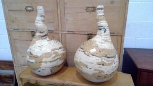 A pair of ceramic vases