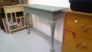 pine painted console cabreole claw legs height 78cm width 110cm depth 41cm