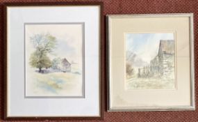 Two rural watercolours by David Rust, each signed, one dated '81.