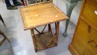 Victorian bamboo occasional table height 55cm width 50cm