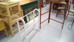 Mahogany clothes rail and modern towel rack