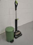 Gtech Air Ram vaccum cleaner, no power supply. Metal pedal bin.