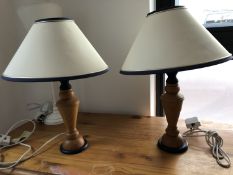Pair of table lamps and another.