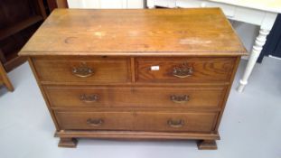 Oak Chest of drawers Height 76cm Width 107cm Depth 52cm