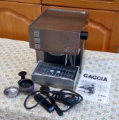 A Gaggia Cubika coffee machine.