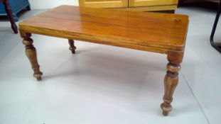 Georgian mahogany composite low table height 37cm width 82cm depth 40.5cm, and a modern coffee