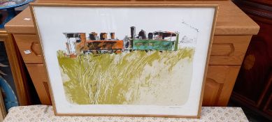 Albany WISEMAN (1930) 'Old Engines - Le Crotoy', print in colours, hand signed, framed, 54cm x