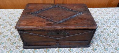 An oak craft box.