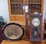 A Legris Opticien barometer, damaged, together with a framed Victorian photographic print and a