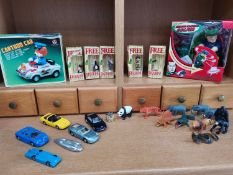 'Lledo' and 'Maisto' toy cars, 'Son Ai Toys' Cartoon Car, 'Marks & Spencer' remote control golfer,