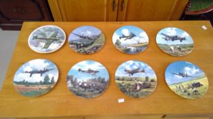 A set of eight Heroes of the Sky collector's plates with documents of authenticity.