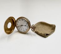 A gold-plated Star half-hunter cased keyless pocket watch with 15 jewel Derrick movement, a long