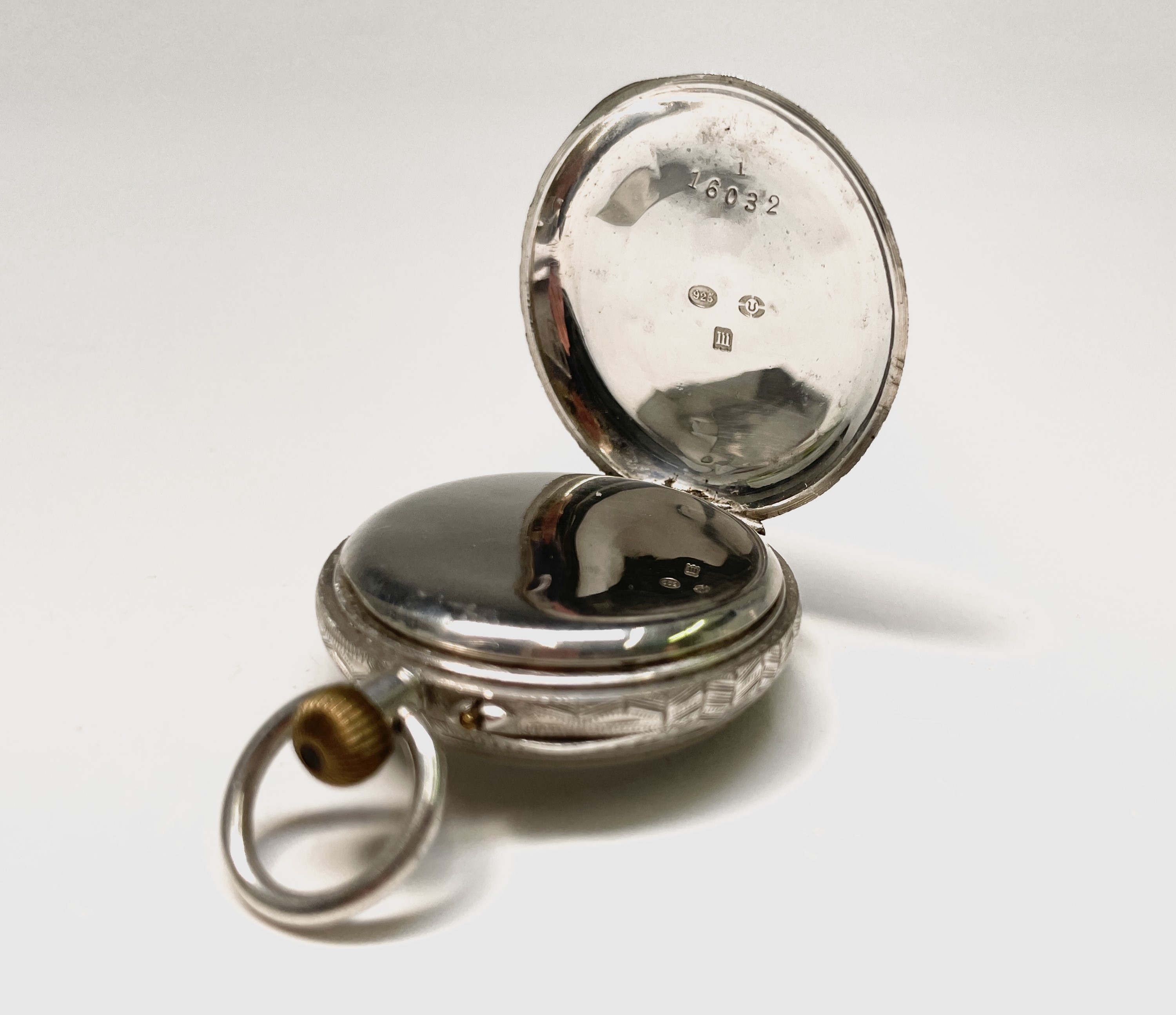 Ten silver cased keyless fob watches each with an ornamental dial and each with engraved decoration. - Image 57 of 60