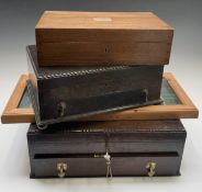 Several cabinets that have been used to display the watch collection.