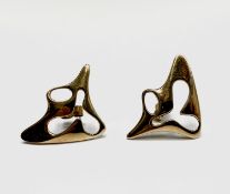 A pair of Henning Koppel Splash no 1119 earrings for Georg Jensen. 4.9gm UK Postage: £18.64