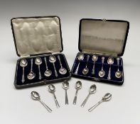 A set of six silver coffee spoons by Josiah Williams & Co (David Landsborough Fullerton) London