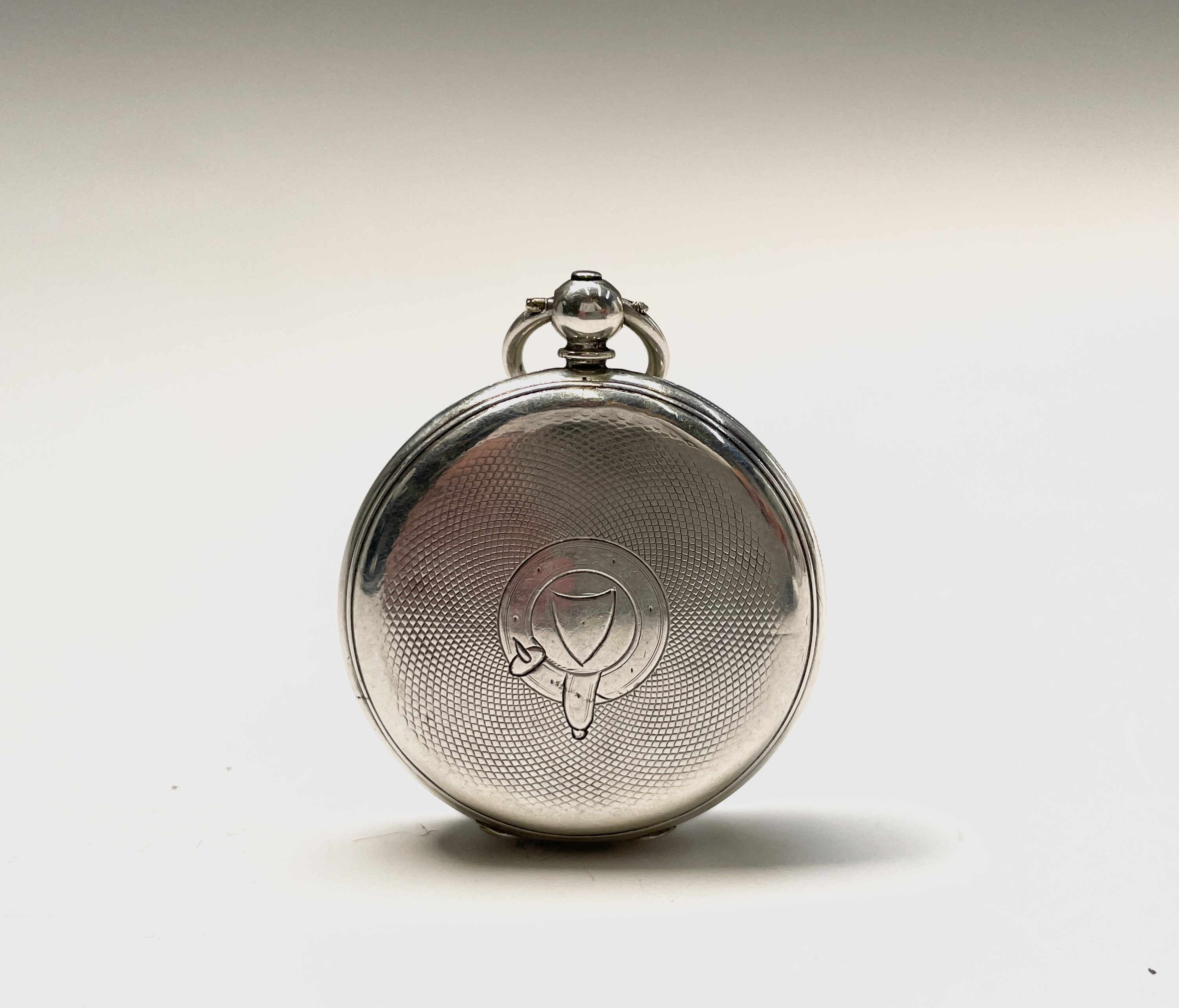 Ten silver cased key-wind fob watches each with plain white open face, the largest is 41mm. - Image 17 of 75