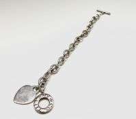 A Tiffany silver bracelet 40.2gm Condition: This has been worn for years and so has a multitude of