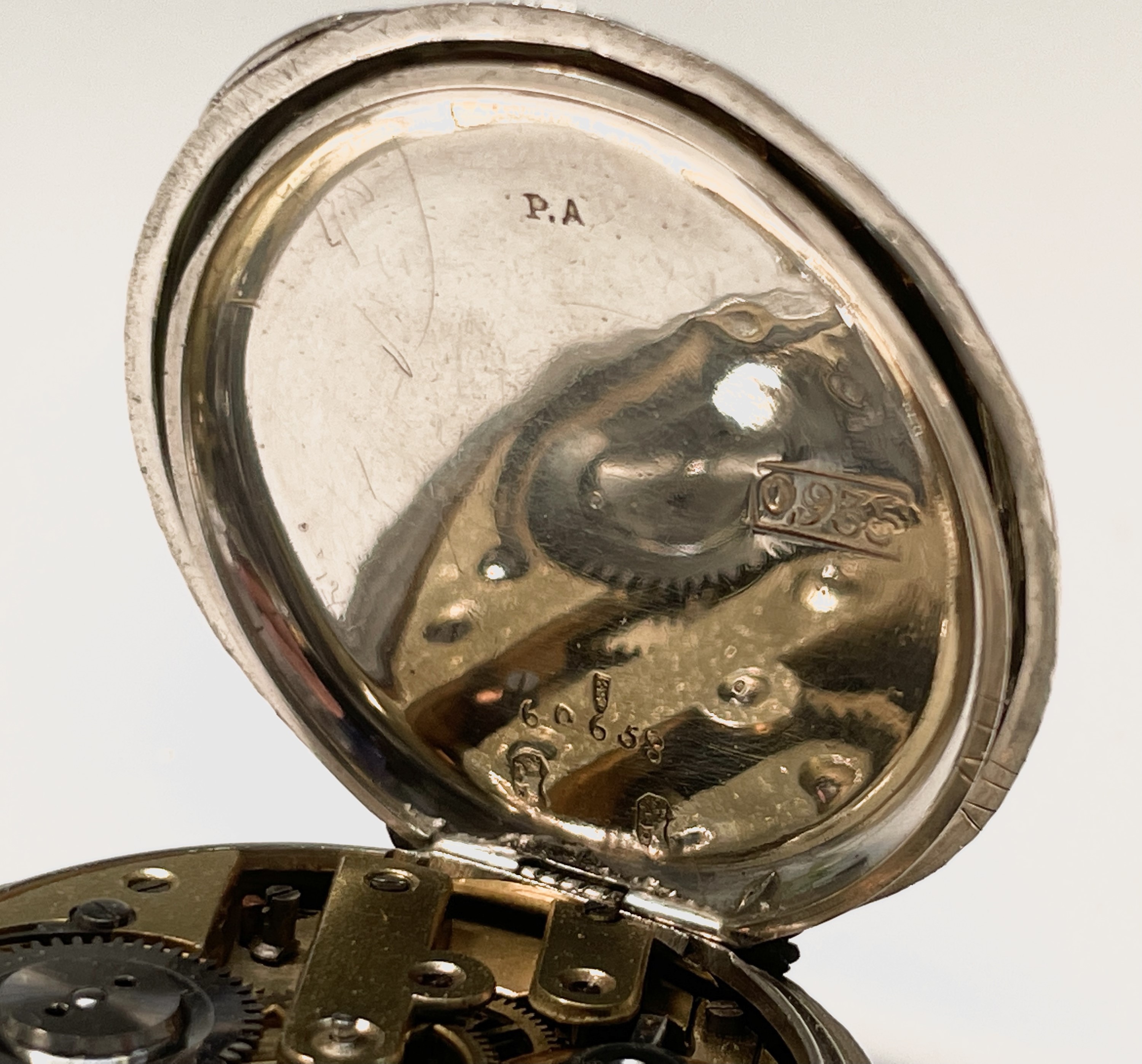 Ten silver cased keyless fob watches each with an ornamental dial and each with engraved decoration. - Image 42 of 60