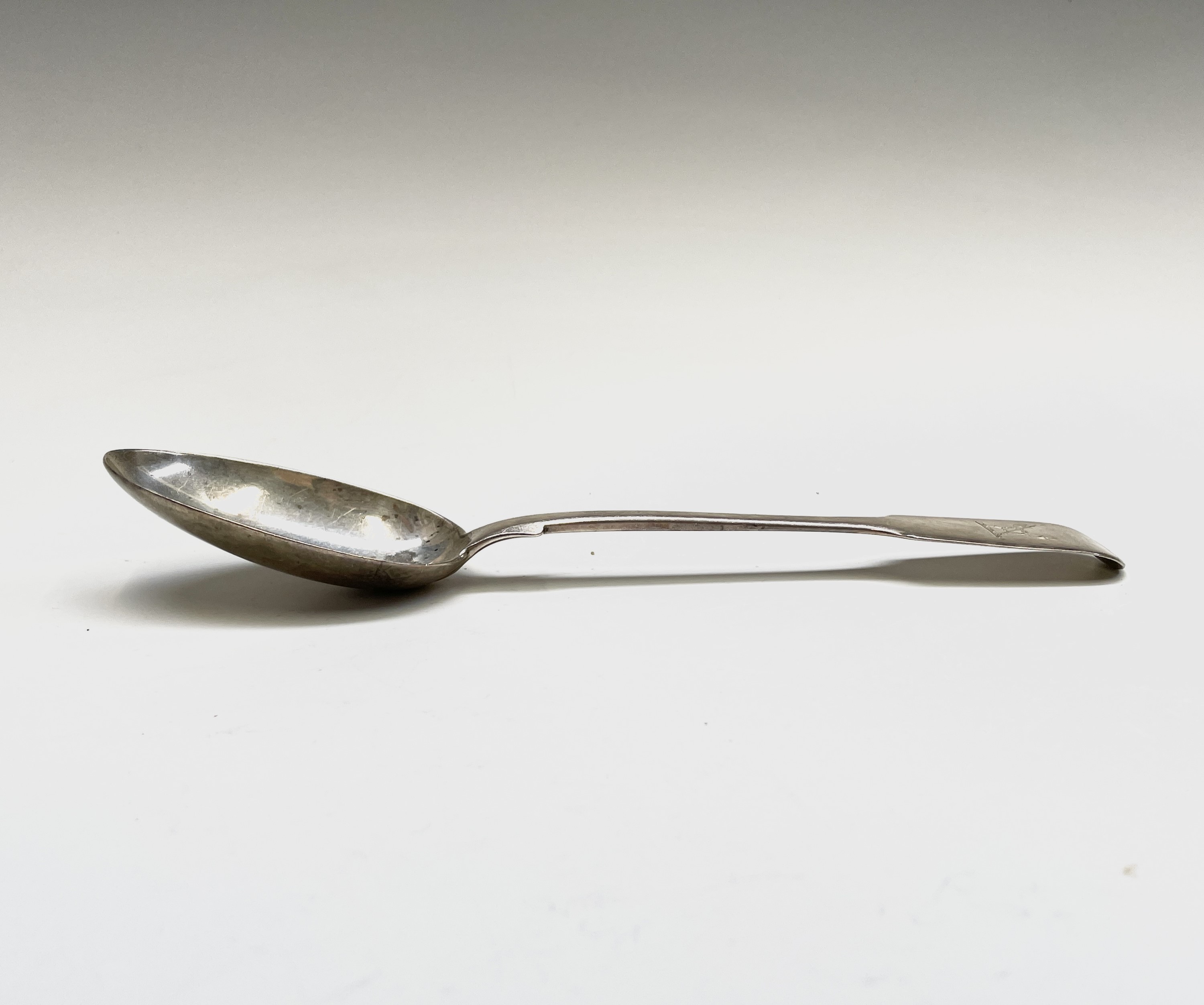 Four Exeter plain fiddle pattern silver tablespoons by Robert Williams & Sons (Robert, James & - Image 7 of 13