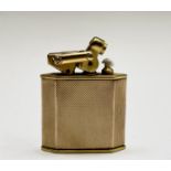 A 9ct gold Karl Weiden cigarette lighter, total weight 52.2gm Condition: Has a new wick but not