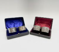 A pair of silver napkin rings by Josiah Williams & Co (George Maudsley Jackson) London 1895, 2.