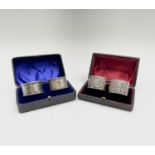 A pair of silver napkin rings by Josiah Williams & Co (George Maudsley Jackson) London 1895, 2.