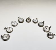 Nine key-wind silver fob watches. Phillip Wadsworth. Died 2020 Originally from Nottinghamshire,