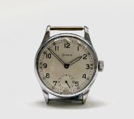 A Grana A.T.P. watch in nickel-plated case Diameter 31.64mm the 15 jewel movement numbered K.F.