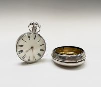 A William IV pair cased silver pocket watch. The verge fusee movement signed D.V. Nicholas