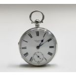 An English fusee silver pocket watch by M Mc Callum, Barhead, movement no. 8998. London 1864,